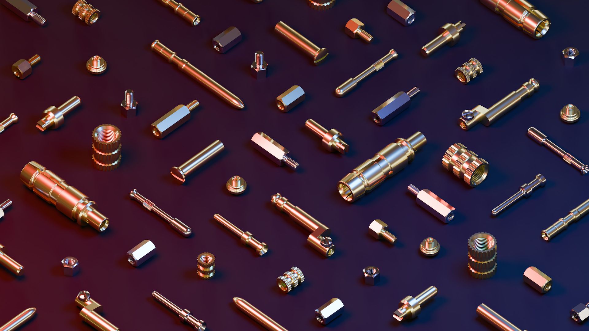 Gebrema precision turned parts in brass and steel
